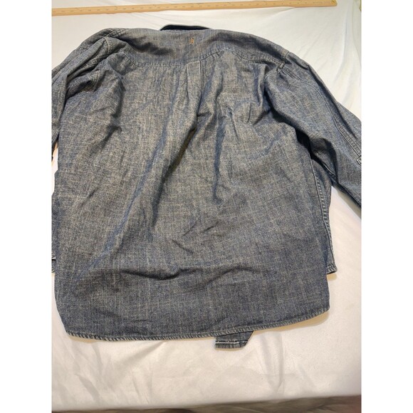 Vtg. BROWNING Super Naturals Sz. XL Men Blue Denim Button Shirt DEER EMBROIDERED - Picture 6 of 8